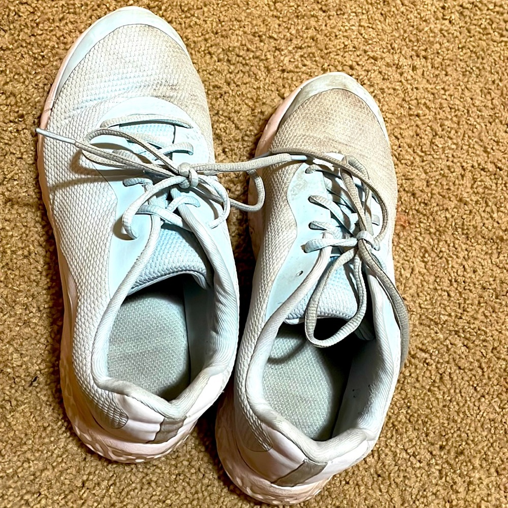 Light blue sneakers